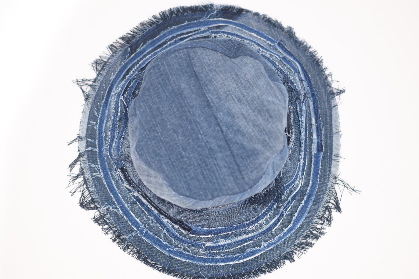 1 Of 1 Handmade Floppy Denim Hat With Frayed Edges One Size Only ONE Up To 23 Head Circumference
